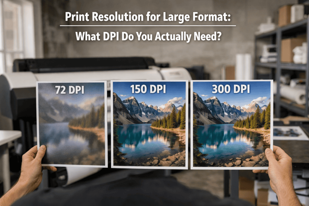 Print Resolution for Large Format: What DPI Do You Actually Need?