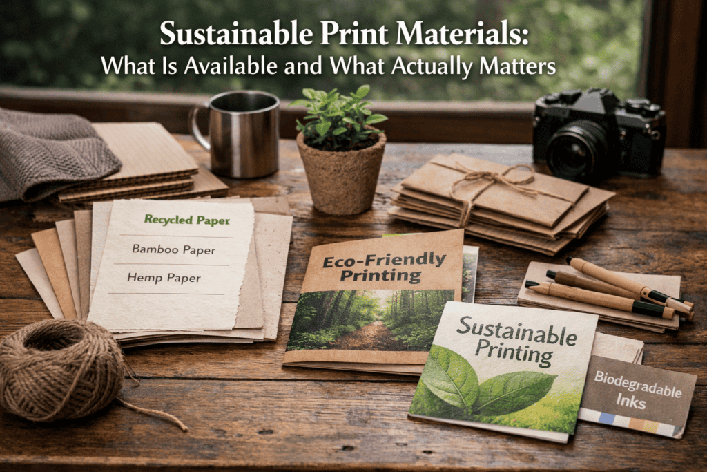 Sustainable Print Materials: What Is Available and What Actually Matters