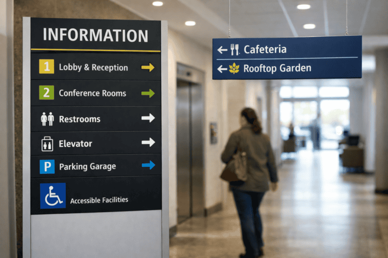 Wayfinding Signage Systems: Design Principles, Materials and Accessibility