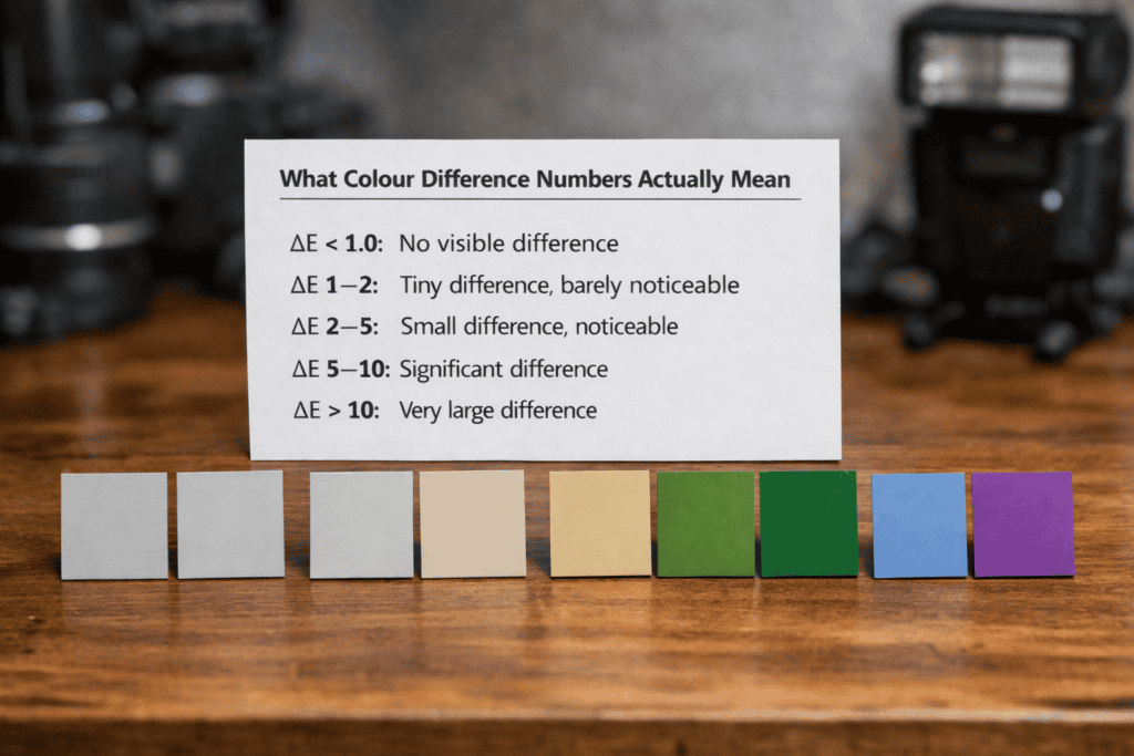 What Colour Difference Numbers Actually Mean