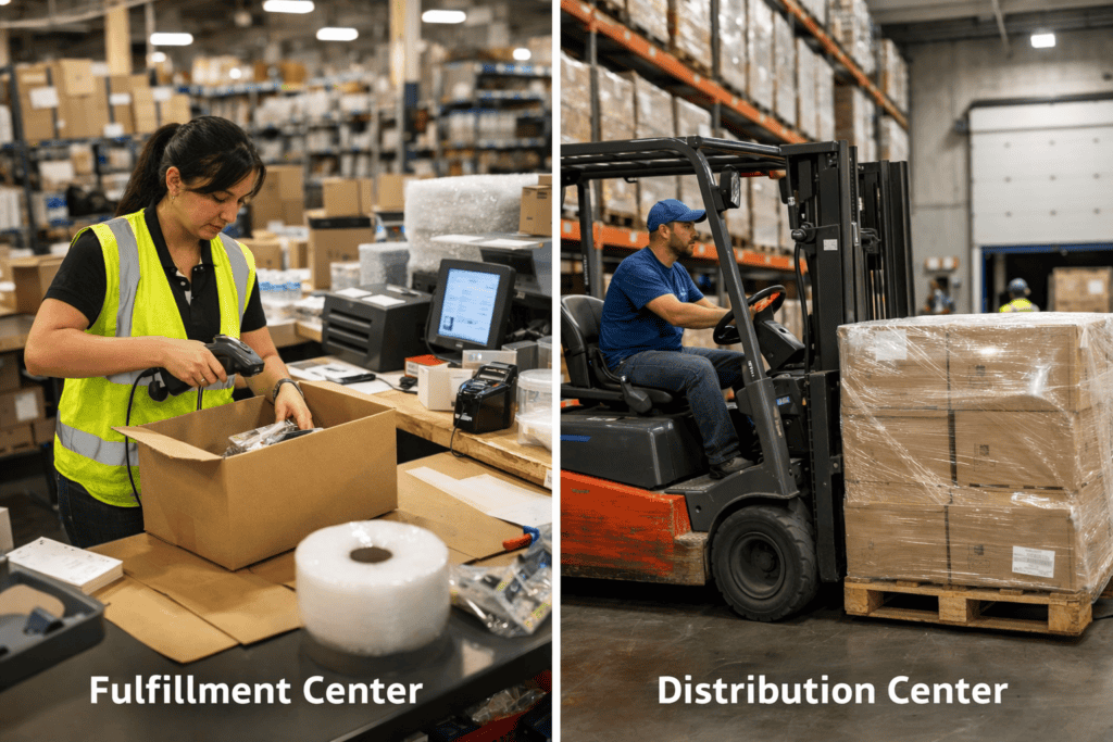 What is the difference between fulfilment and distribution?