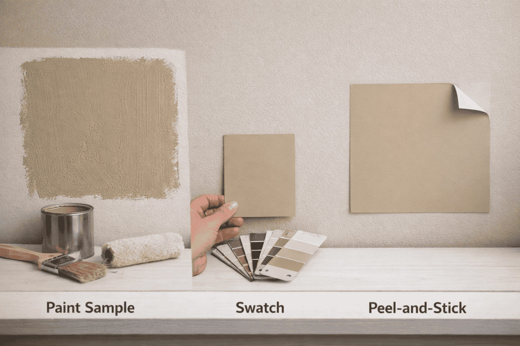 Paint Sample vs Swatch vs Peel-and-Stick