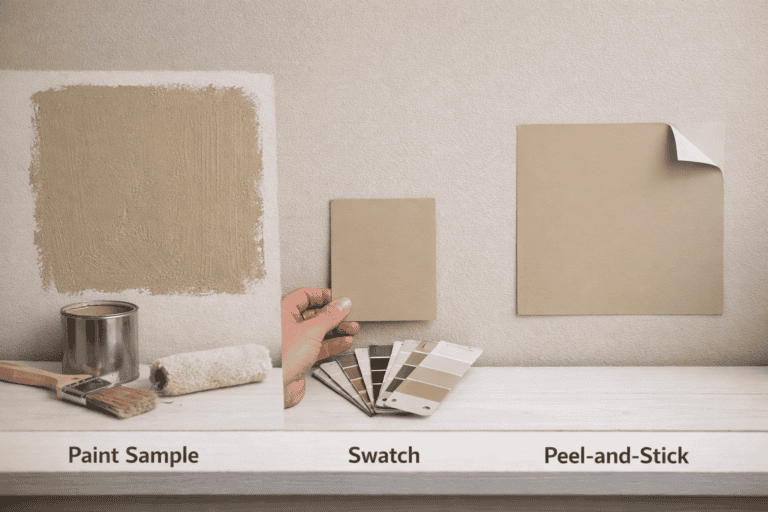 Paint Sample vs Swatch vs Peel-and-Stick